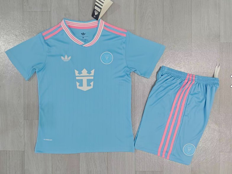 Kids-Inter Miami 25/26 Third Blue Soccer Jersey